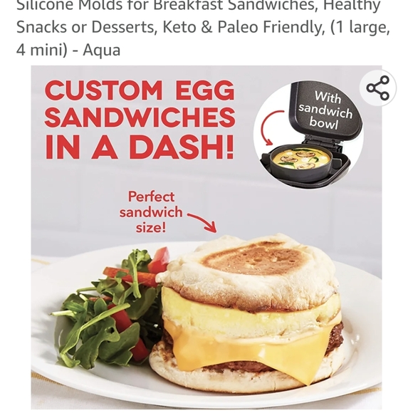 DASH Deluxe Sous Vide Style Egg Bite Maker with Silicone Molds AQUA - Picture 12 of 15